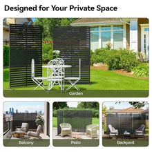 Privacy Screen Outdoor Freestanding Fence Panel with 6 Panel, 72" H×47" W HDPE Decorative Screen Panel with Stand, Air Conditioner Fence, Privacy Panels for Patio, Balcony, Garden, Backyard