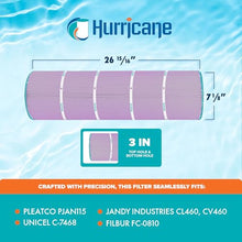 Hurricane Filters 16 Pack HF7468-04P Platinum Purple Pool Filter Cartridge - Replacement for PJAN115, Unicel C-7468, Filbur FC-0810, Jandy Industries CL460, CV460 - USA Pool Filters