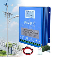 pealiritansemen Wind Solar Hybrid Charge Controller, Dual Power Supply, Support 3 Load Modes, with External Unloading Resistor, 3000 W Solar Panel Battery Charge Regulator,24V