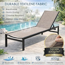 Kozyard 3-Piece Outdoor Chaise Lounge Set, Powder-Coated Aluminum Frame