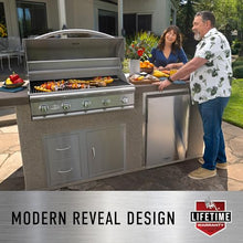 Bull Outdoor Products Premium Components for Outdoor Kitchen BBQ Island Stainless Steel Drawer with Reveal