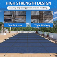 iCOVER Inground Pool Safety Cover, 18x36ft Rectangle Winter Safety Pool Cover for Inground Swimming Pools, Winter Pool Cover, Pool Covers for Inground Pools, Triple Stitched for High Strength, Blue