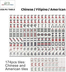 usamjtable 40mm Automatic Mahjong Table with Tiles and Table Cover