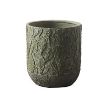 LIAN16PENG Flower Pot Green Round Large Calibre Flower Pot Concrete Planter with Cactus Pattern Plants Container for Entryways Gardens and Patios Plant Pot Indoor
