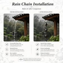 RNLFSP Customised Aluminum Fish Rain Chain for Water Feature, Black/Coffee