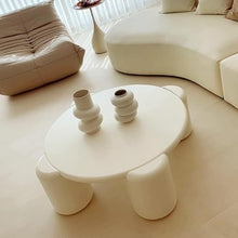 Living Room Table Nordic Round Coffee Table Simple Modern Small Apartment Living Room Cream Wabi Sabi Style Designer Creative Net Red Round Table Outdoor Side Table (Color : B Diameter 90cm)