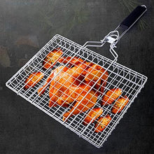 Stainless Steel Round BBQ Grill Mesh Home Roast Bacon Grill Tool Iron Barbecue Accessories Non-Stick BBQ (Color : D, Size : Round)