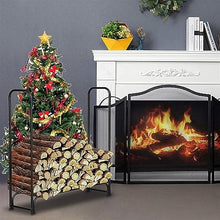 Firewood Rack Firewood Rack Outdoor Firewood Store Firewood Rack Iron Firewood Rack Storage Shelf Black Firewood Rack 4 Feet Long 46 Inch Store
