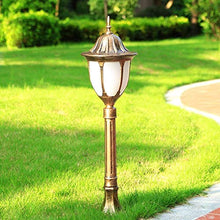 ZQHQYNQDFY Lamp Post Lights Outdoor, Creative Garden Lamp E27 Retro Street Light European Tradital s Pathway Lamp Metal Pillar Aluminum Outdoor Lighting for Courard & Park Detive Outdoor Lights