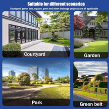 YXEDPBF Drainage Trench for Pebble Installation Resin Rainwater Collection Basin with Stainless Steel Drain Grate Outdoor Garden Farm Drainage Kit Durable & Efficient Solutions