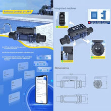 HNBYLMM Salt Water Pool Chlorinator System, Salt Chlorine Generator with Smart APP Control, Six Alarm Protection, Self-Cleaning, 5-100% Output Adjustable, Up to 60,000 Gallon Pool,50g/h