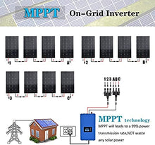 1800W Home Grid Connection Solar Kit In Grid System: 15 120W Monocrystalline Solar Panels + 200W MPPT Solar Grid Connection Power Inverter,Kit 1440w With