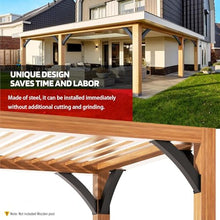 LQSYBHD Heavy Duty 45 Degree Angle Support Bracket Inside Mount Corner Connector Pergola Accessories for Gazebo Wood Beam Support Hardware with Mounting Screws(Size:6pcs)