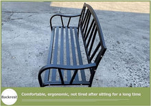 ERoomQ Patio Bench Park Bench Outdoor Conversation Couch, Patio Benches Park GThe Terrace Benches, 2 Seater Outside Park Iron Bench Seat with Armrests