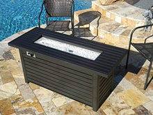 Hiland AFP-RT Propane 50,000 BTU Fire Pit, Retangular, Matte Black