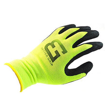 (Box Deal) BGS-LM-9L-CS, Better Grip Nylon Sandy Latex Coated Work Gloves, 144 Pairs/CS (Large, Hi-Vis Lime)
