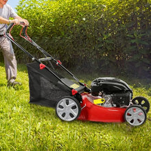 141cc Gas Engine Lawn Mower,2850RPM Gas Lawn Mower,Self Propelled Lawn Mowers, with 50L Grass Tank and Big Wheels for Small Yards Courtyard Lawns Garden Red