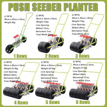 Hand-Pushed Seeder, Adjustable Row Vegetable Planter for Gardens. Customizable Plant spacing for Corn, Soybean, and Small Seeds, Perfect for Hillside and Terrace Planting.(Line 4)