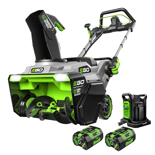 EGO POWER+ 21" Electric Snow Blower, Cordless Auger-Propelled, Includes (2) 56 V 7.5Ah Batteries and Dual Port Charger - SNT2125AP