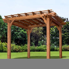 Backyard Discovery Beaumont 10' x 10' Cedar Wood Pergola Kit Light Brown