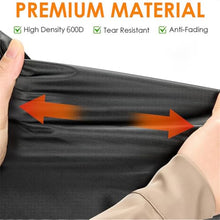 68-inch Outdoor BBQ Cover, Waterproof, Dustproof, UV Resistant, 600D Oxford Cloth, with Webbing, Handles, and Buckles,Black,68 * 28 * 45.7inch