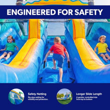 HeroKiddo 15ft Tropical Commercial Inflatable Dual Lane Water Slide