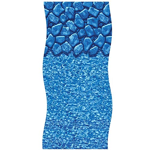 In The Swim 30' Round 20 Mil Overlap Pool Liner - Boulder Swirl Design Multi-Colored