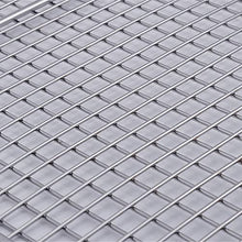 Mesh Net BBQ Net Stainless Steel Basin Oil Rack Filter Rectangular Plate Frying Basket Baking Shaker Tub Strainer Tray (Size : 1-2 mesh n pan H9.9cm) (1)