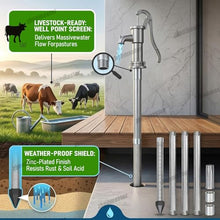 zhenmaster Shallow Well Drilling Tool, Impact Well Point Kit, 1-1/4 Stainless Steel Drive Point, 36-Inch Pipe, 60 Mesh Precision Screen, Galvanized Iron Body, for Farm, Garden Water Irrigation(5+1)