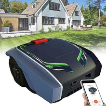 KUYBTU Robotic Lawnmower Automatic Intelligence Lawn Mower, App Control Garden Robot Lawn Mower, Path Planning + Automatic Charging, for 1500㎡ Lawns,Grey-Black