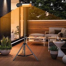 Wall Mounted Infrared Patio Heater Space Warmer 3 Remote Control Power Settings Electric Heater for Outdoor/Indoor Use Retail Stores Outdoor Restaurants Terrace Balconies 110V