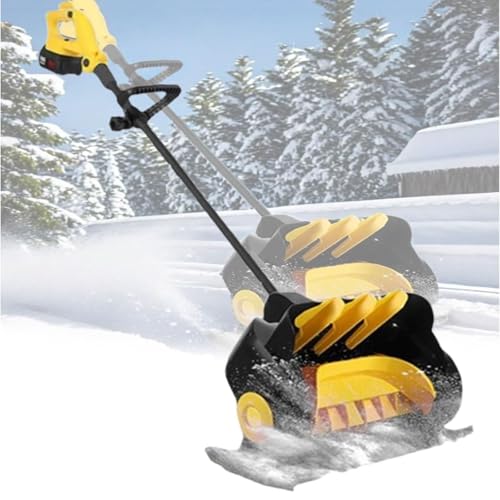 McbeAn Snowplow Electric Snow Shovel, Handheld Snow Thrower, Adjustable Snow Direction, Multi-Level Adjustment, Powerful Brushless Motor, for School Road Home Use