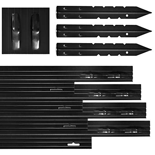 Dreamscape PRO Aluminum Landscape Edging - Easy Install Professional Border - 120ft Total - Black Anodized