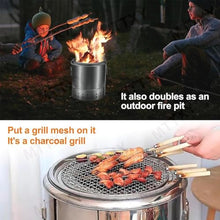 Portable Smokeless Barbecue Charcoal Barrel Grill, Stainless Steel Surround Charcoal kebab Grill with 28 Skewers and BBQ Grill Cooking Grate for Family Gathering