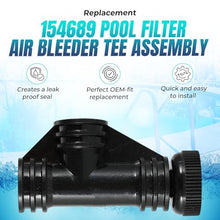 Replacement 154689 Pool Filter Air Bleeder Tee Assembly Compatible with Pentair Triton II TR140, TR50, TR60, TR100 | Air Filter Replace for S7S50, S8S70 | Pool Accessories for Sand Filters, 100 Pack