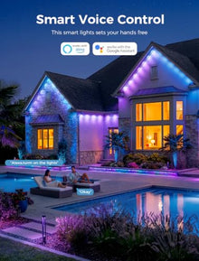 CDN Permanent Outdoor Lights for House,200ft with 72 RGBCW Dual-Color Heads