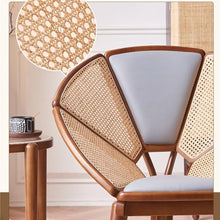 XRXwuf689 Home Rattan Chairs- Natural Rattan Flower Chair, Rattan Dining Chair, Round Rattan Loop with Seat Cushion Patio Lounge Chair