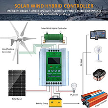 760W Solar & Wind Power System Kits Home Off-Grid System for Charging 12V Battery：400W Wind Turbine Generator + 360W Rigid Mono Solar Panel + Hybrid Charge Controller + Accessories Durable