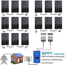 1800W Home Grid Tie Solar Kit On Grid System: 15pcs 120W Monocrystalline Solar Panel + 200W MPPT Solar Grid Tie Power Inverter,1800w Kit with 2000w Inverter,3POUR3