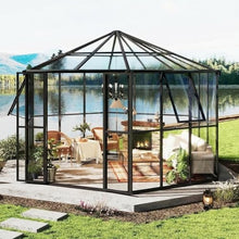 Reljofum Hexagonal Greenhouse 12x10x8, Walk-in Garden with Vents
