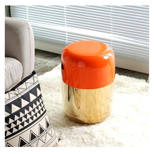 Tu Ye-US Decorative Garden Stools, Ceramic Stool Hand-painted Round Stool Outdoor Bathroom Balcony Stool Antique Blue and White