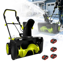 Cordless Electric Snow Blower for Front Yard Sidewalk, 180° Rotating Chute, 25ft Throw, 20" Path, 2-Step Start, Snow Removal Machine for Walkway Path Garage 4Batteries