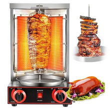 Eastnmythet Home Vertical Rotisserie Oven Grill, Gas Doner Kebab Machine, Stainless Steel Grill Rotating Oven with 2 Burners