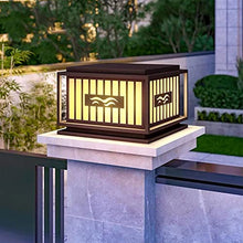 VELLOW Outdoor Post Light Fixtures,Modern Simple IP55 Waterproof Metal Column Lamp,Garden Decoration Street Light,E26 Base Fence Deck Stigma Lamp Lantern,Landscape Lighting for Patio Porch Railing