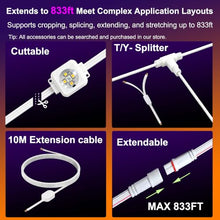 200ft Permanent Outdoor Lights Pro, 120 RGBCW+IC LED String Light Cuttable