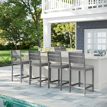 Martha Stewart Bedford Set Indoor/Outdoor Patio Bar Stools, Gray, 2-Pack