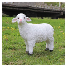 XYYZZZ Large Size Outdoor Statues for Garden Art Decor Farm Animal Statues Lamb Garden Outdoor Garden Sculptures Patio Yard Decor Sheep Crafts Ornaments Simulation Statuette(White5(22X8X19INCH))