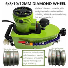 Portable Straight Bevel Edger Glass Edging Machine Electric Glass Edging Grinding Machine for 6-12mm Glass Polishing ( 12mm)