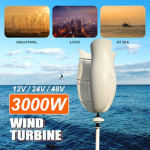 ZHOZHUT 3000W Wind Turbine Generator Kit 12V / 24V / 48V Windmill Generator with Controller and Unloader, Pure Copper Coil Maglev Generator Wind Power Generator for Homes, Boats, Outdoors,3kw,12V
