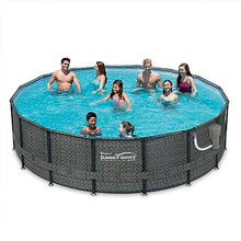 Summer Waves 16ft x 48in Above Ground Pool Set with Pump & Accessories Dark Herringbone